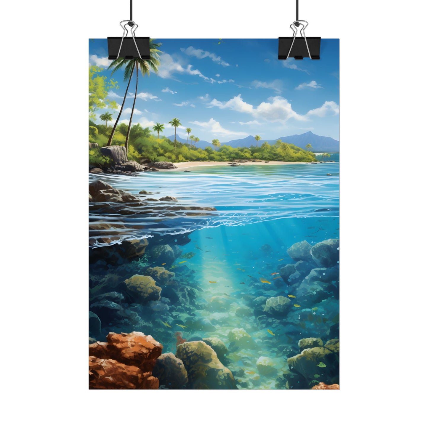 Tranquil Tropical Paradise: Relaxed Island Getaway Art - Poster