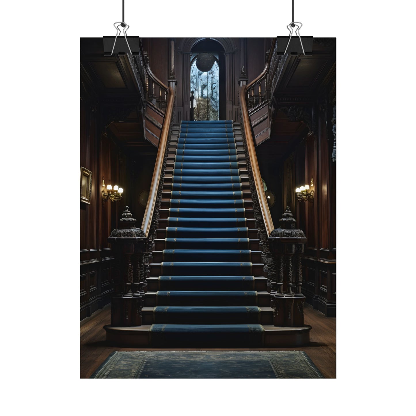 Haunted Gothic Mansion: Spooky Victorian Atmosphere Artwork - Poster