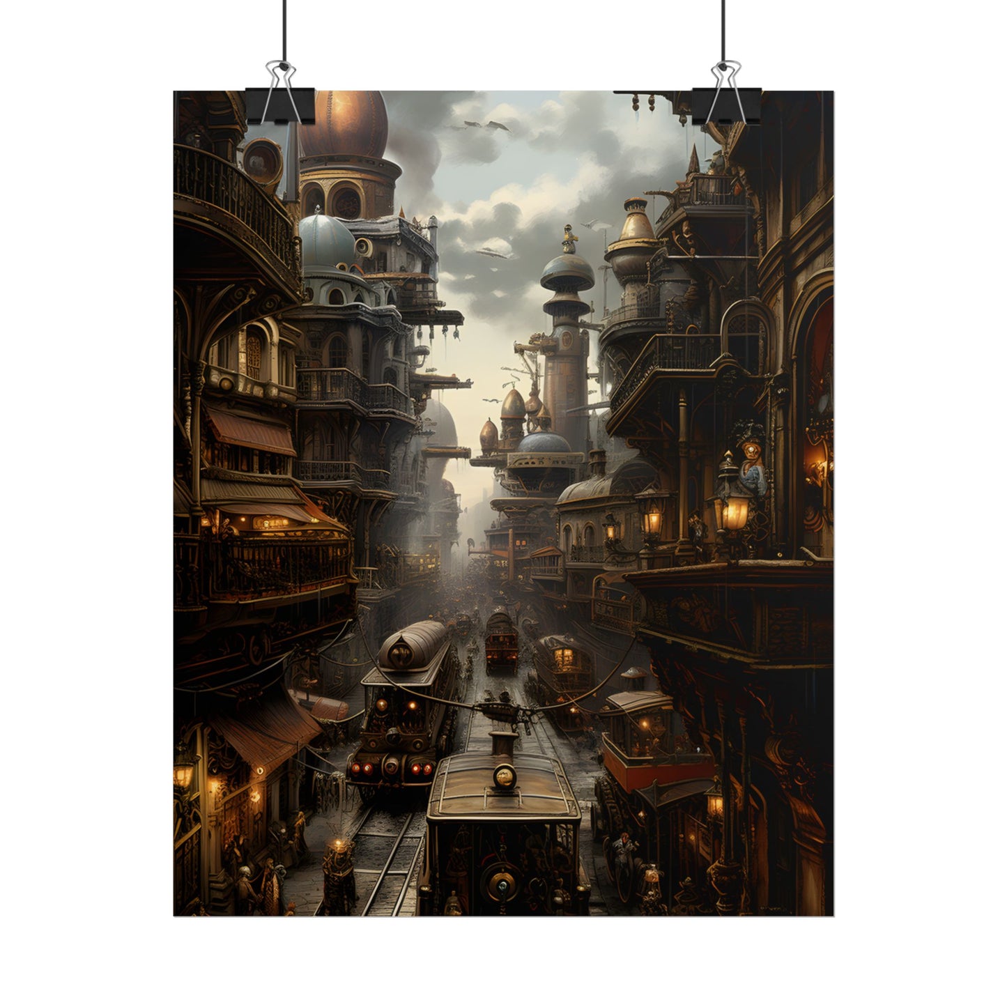 Steampunk Cityscape: Industrial Marvel Artwork - Poster