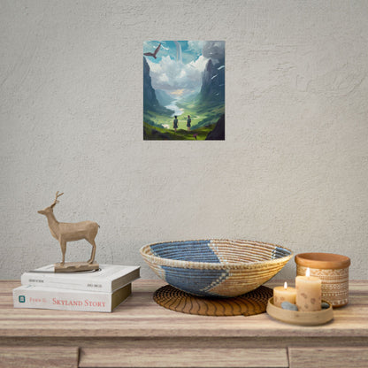 Tranquil Meadow Figures: Realistic Painting of People - Poster