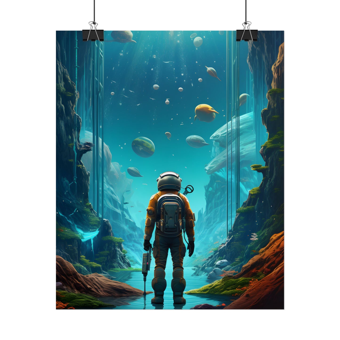 Futuristic Wilderness Explorer: Sci-fi Adventure Artwork - Poster