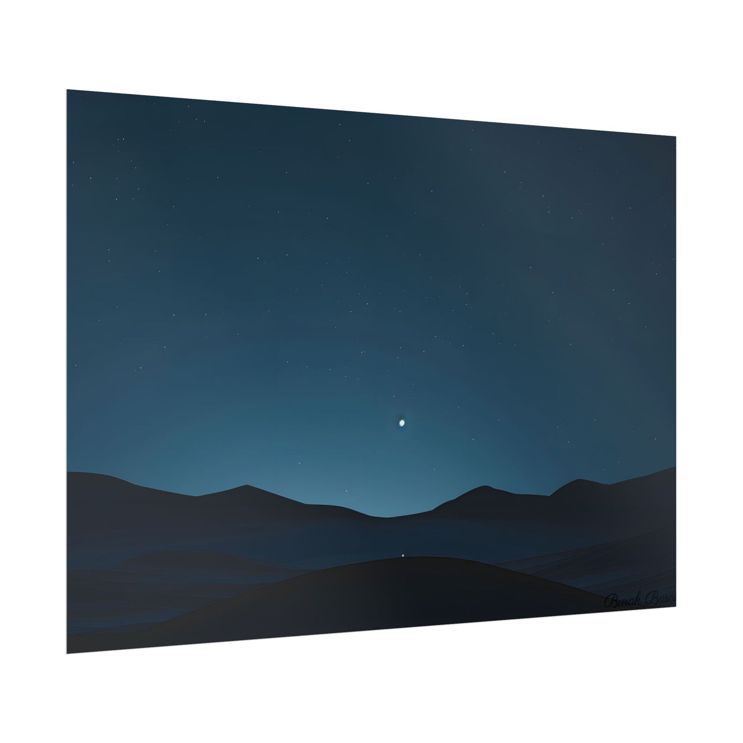 Minimalist Night Sky: Abstract Starry Art - Poster
