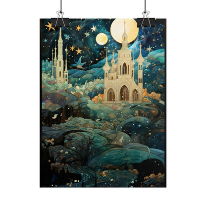 Medieval Stained Glass: Intricate Church Windows Art - Poster