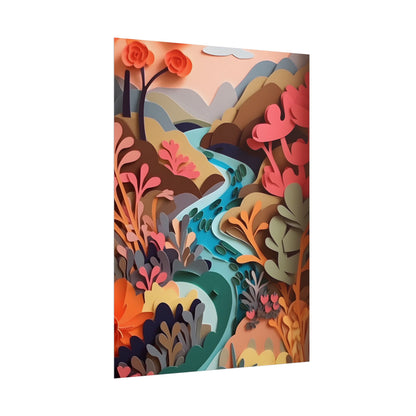 Eye-Catching American Landscape: Paper Quilling Art - Poster