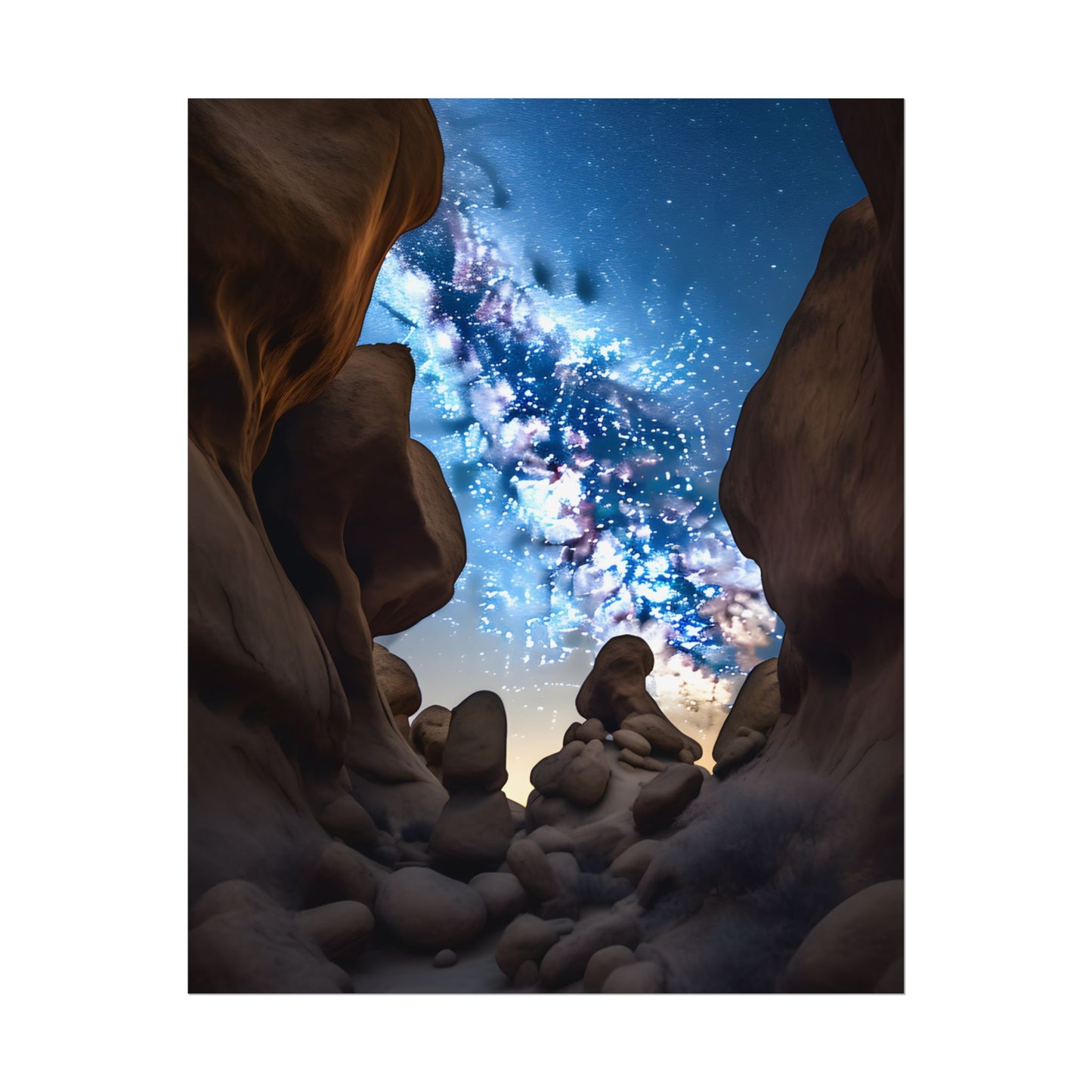 Stargazing Night Sky: Celestial Beauty of the Universe - Poster