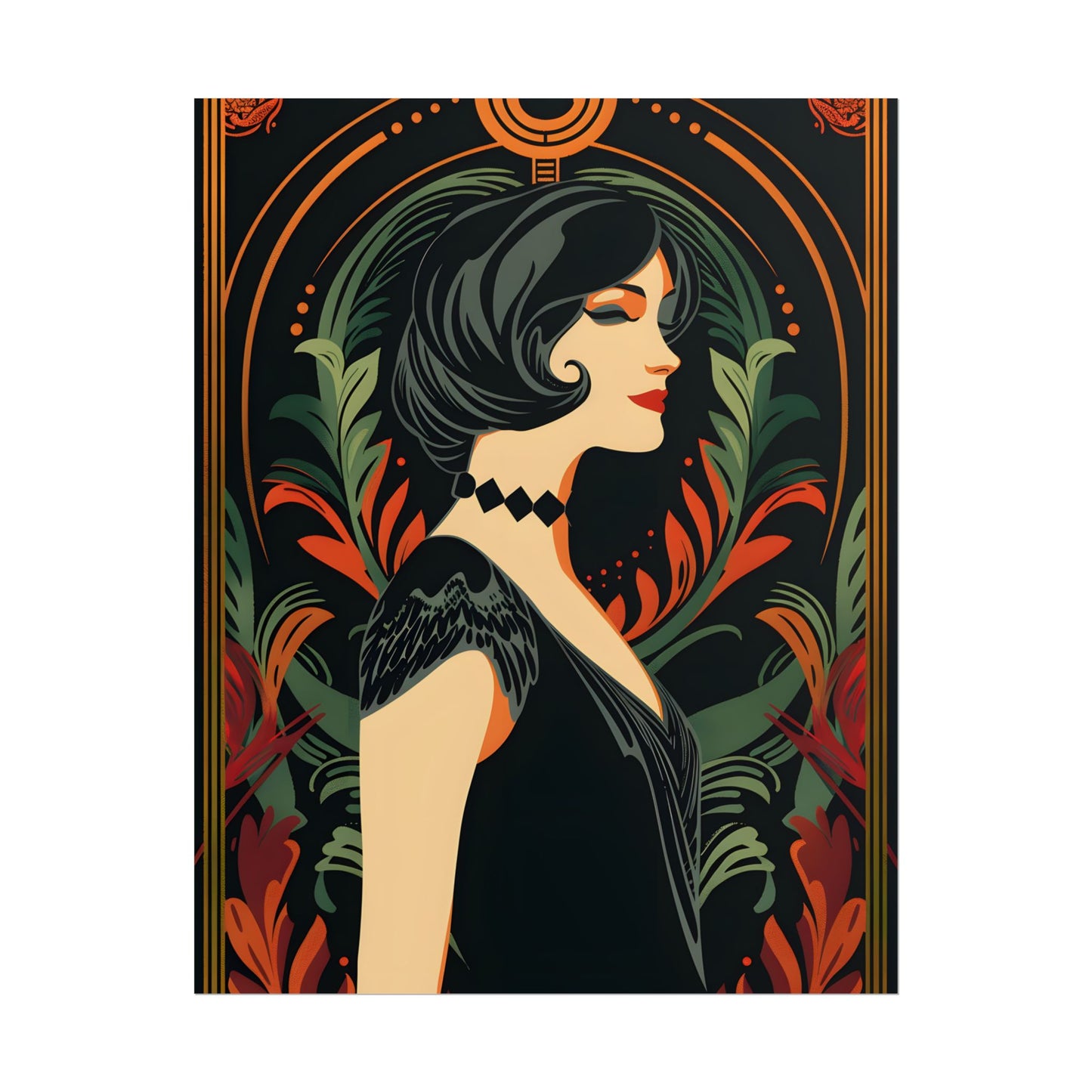 Elegant Vintage Poster: A Woman's Enchanting Presence - Poster