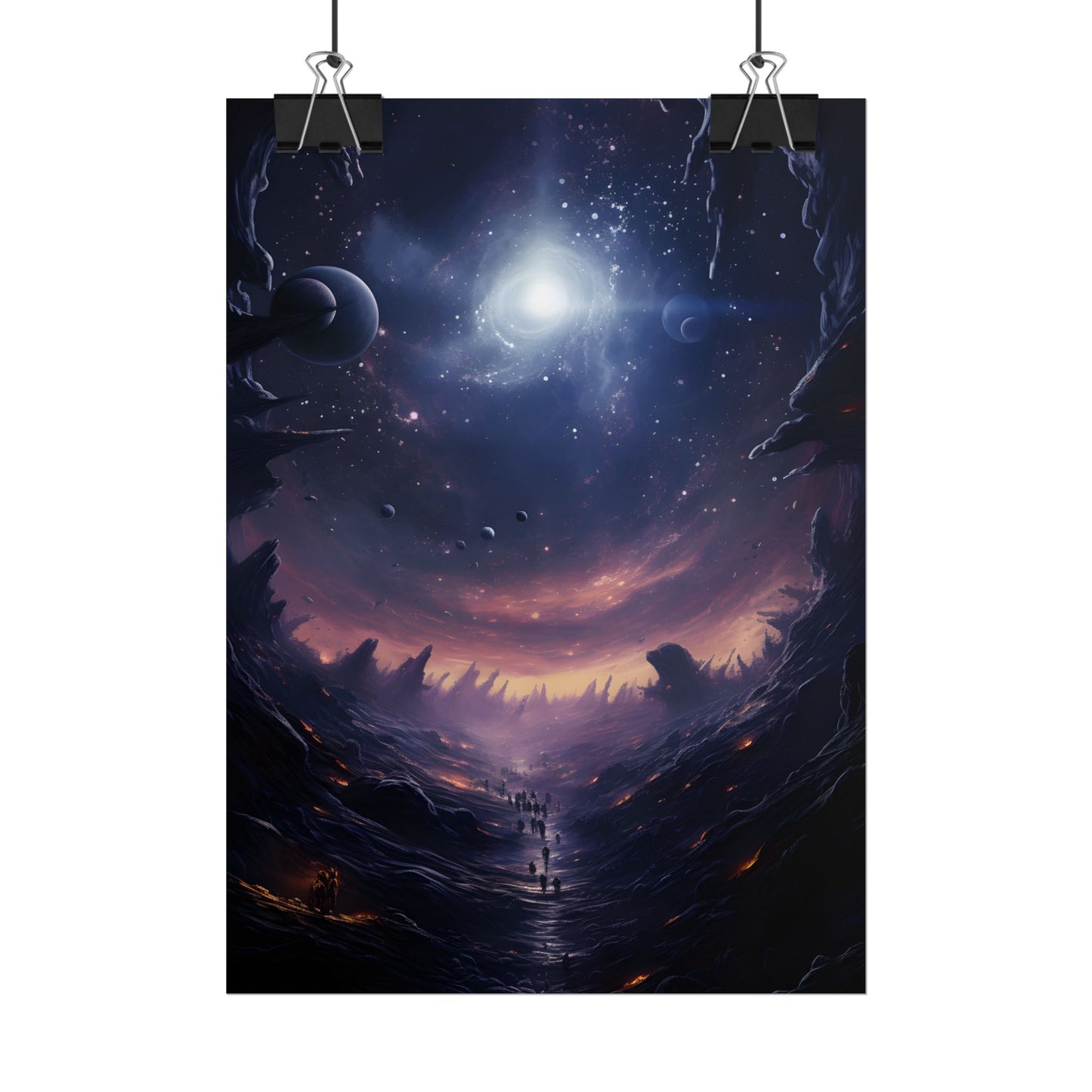 Black Hole Cosmic Art: A Planetary Masterpiece - Poster