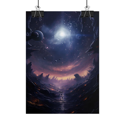 Black Hole Cosmic Art: A Planetary Masterpiece - Poster