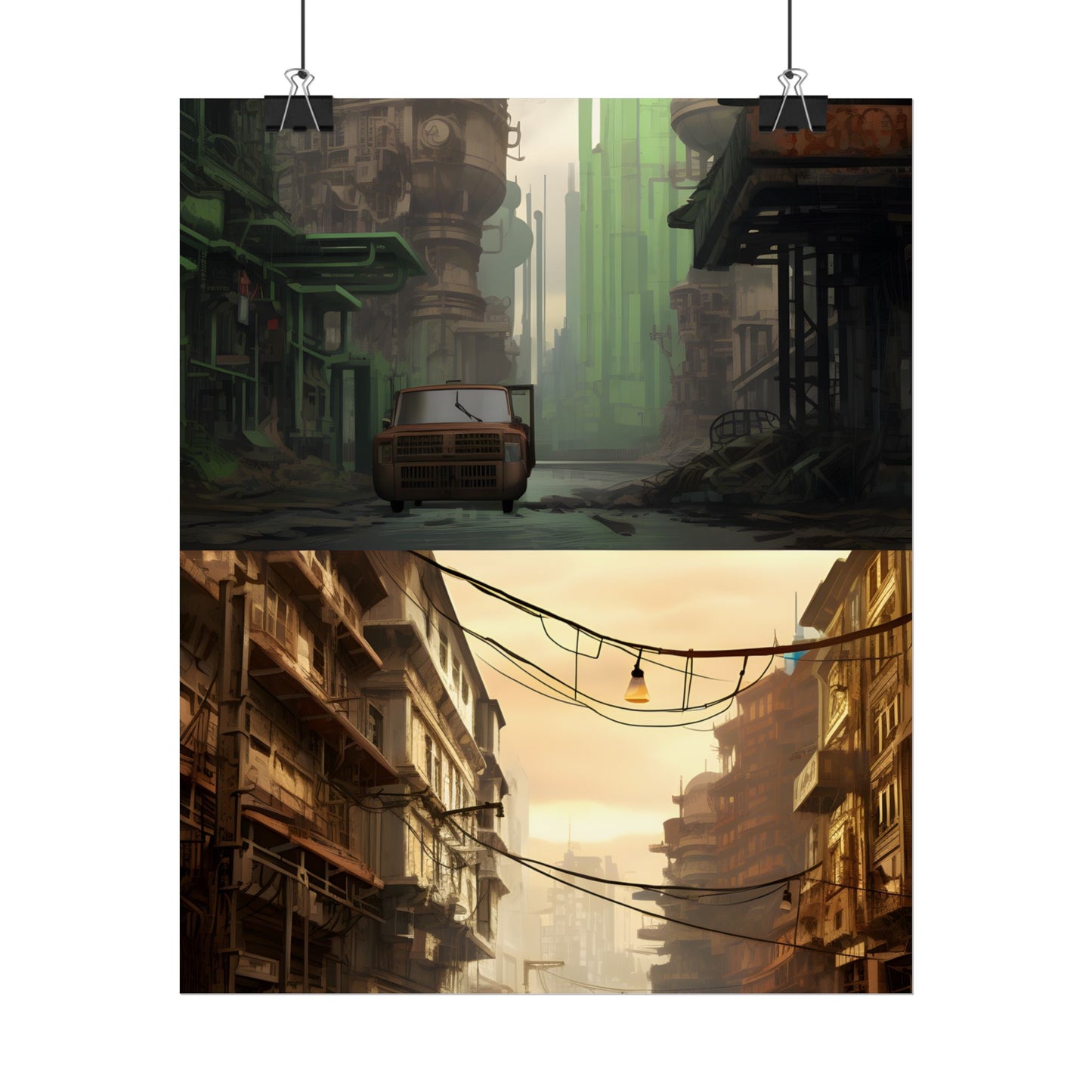 Steampunk Post-Apocalypse: Ruins of a Thriving City - Poster