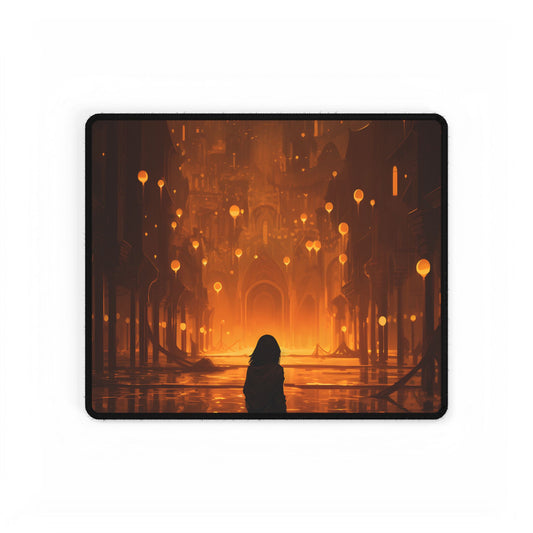 Casual Outdoor Portrait: A Person in Nature's Peaceful Moment - Desk Mat
