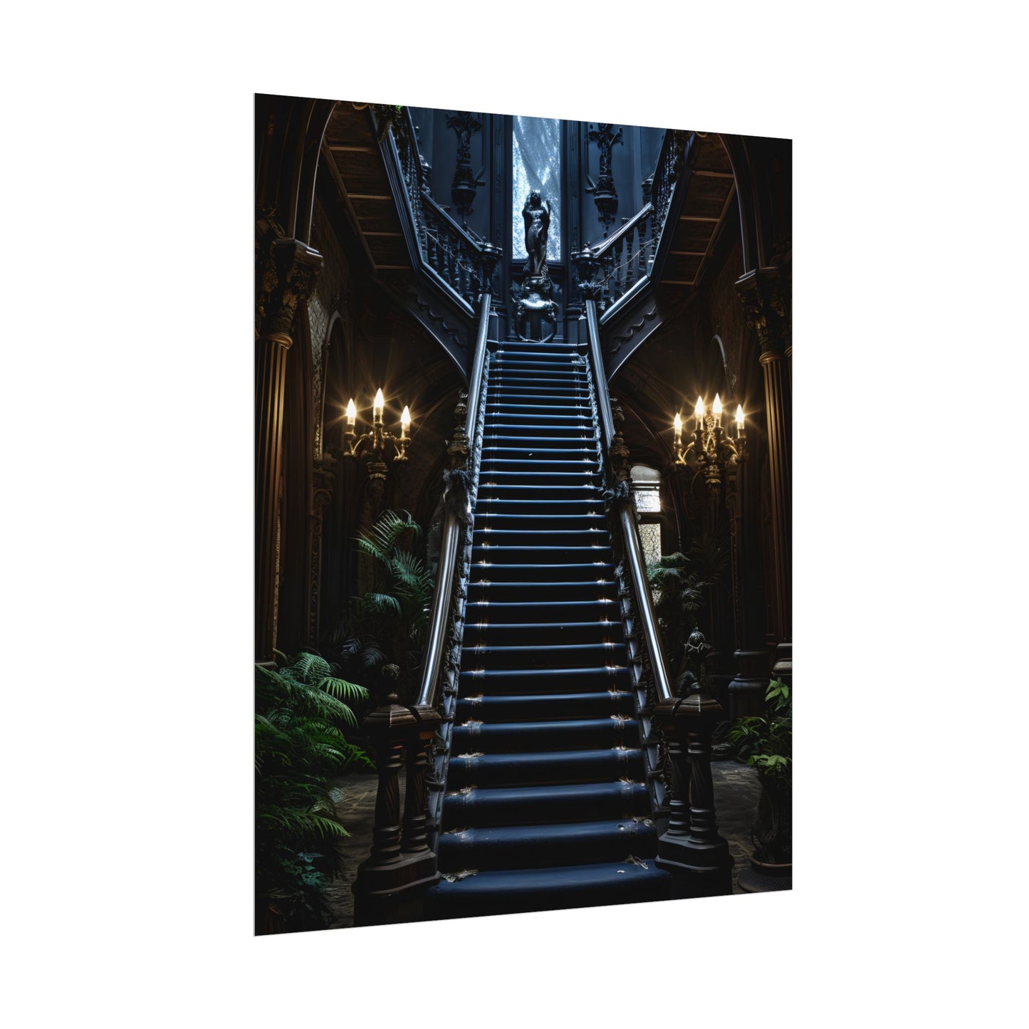 Haunted Victorian Mansion Mystery: Spooky Gothic Artwork - Poster