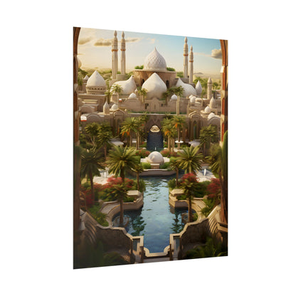 Desert Oasis Dreams: Arabian Nights-Inspired Artwork - Poster