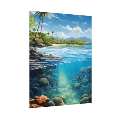 Tranquil Tropical Paradise: Relaxed Island Getaway Art - Poster