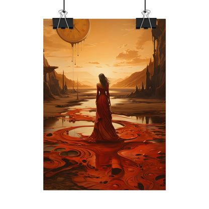Serene Landscape: Peaceful Water Scene with Green Trees - Poster