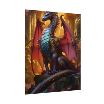 Ancient Dragon Guardian: Fantasy Artwork - Dragon Art - Poster