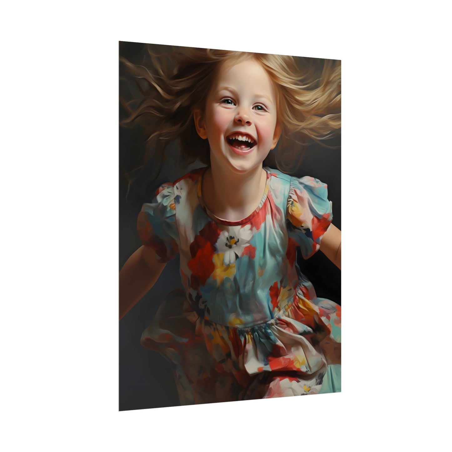 Childhood Innocence Portrait: Intimate Young Boy Artwork - Poster