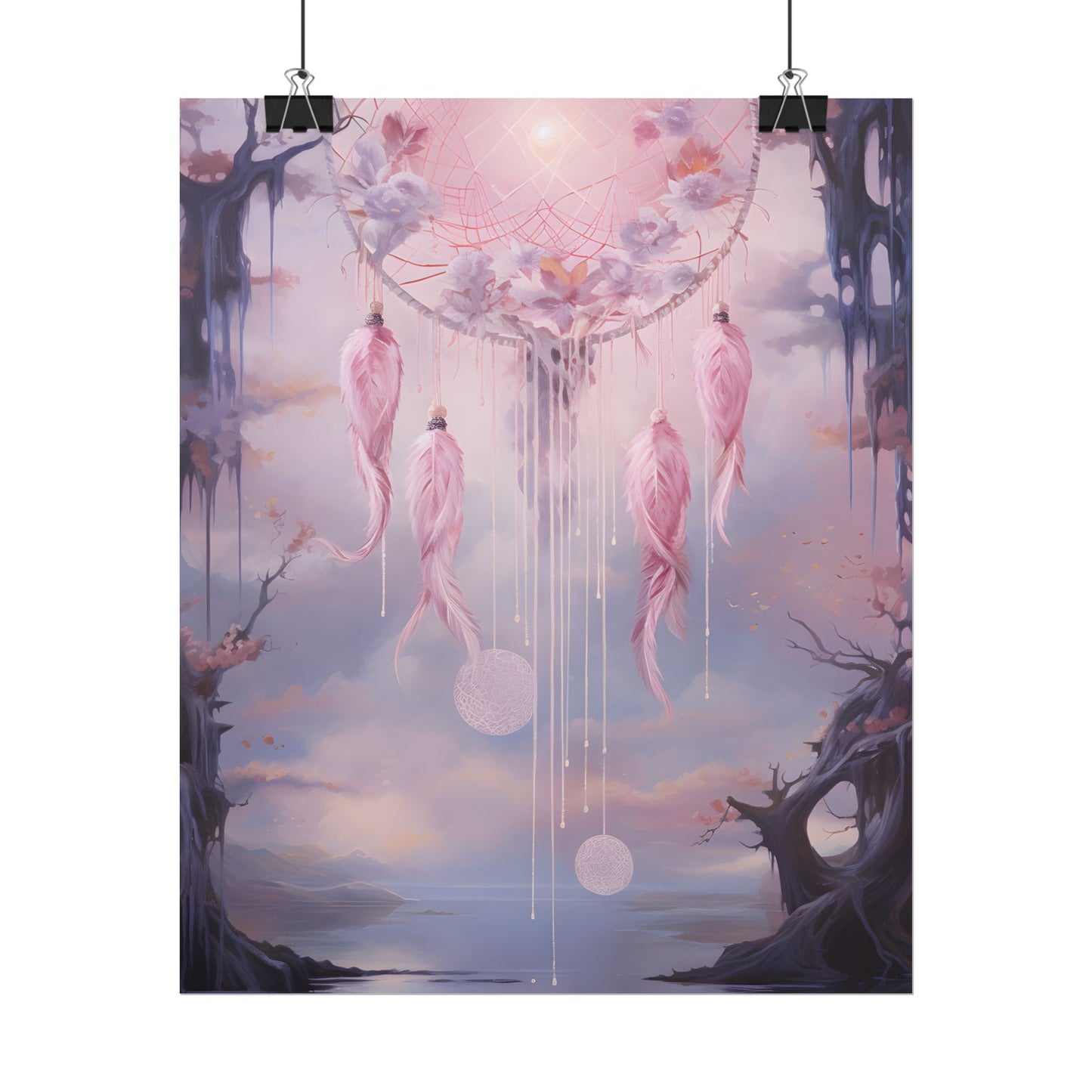 Ethereal Dreamcatcher Realm: Surreal Dreamscape Art - Poster