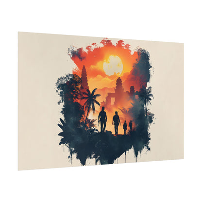 Nathan Drake's Adventure: Minimalist Illustration - Poster