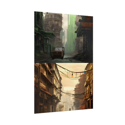 Steampunk Post-Apocalypse: Ruins of a Thriving City - Poster