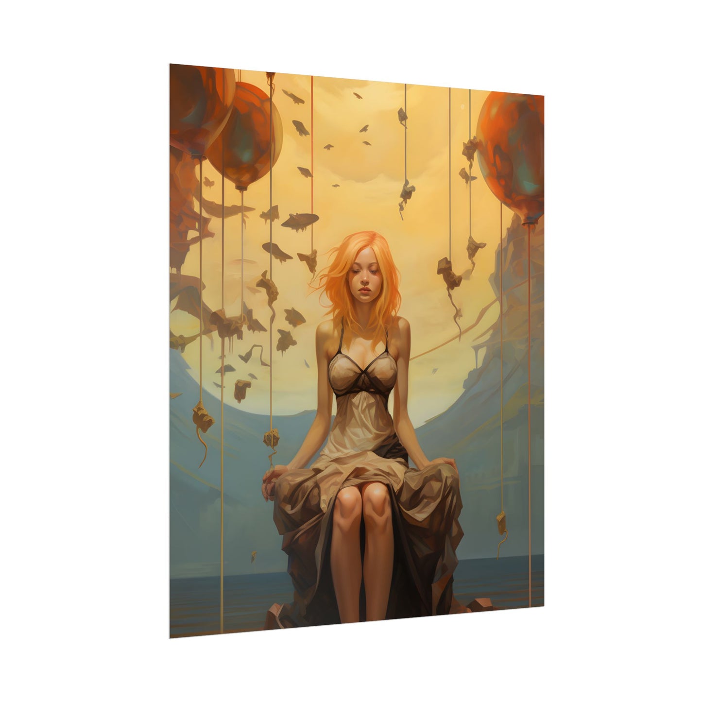 Leg Study in Natural Light: Dark Art Photography - Poster