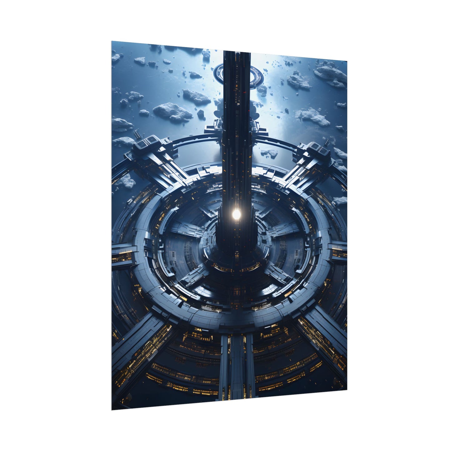 Cosmic Space Station: A Glimpse of Home in the Stars - Poster