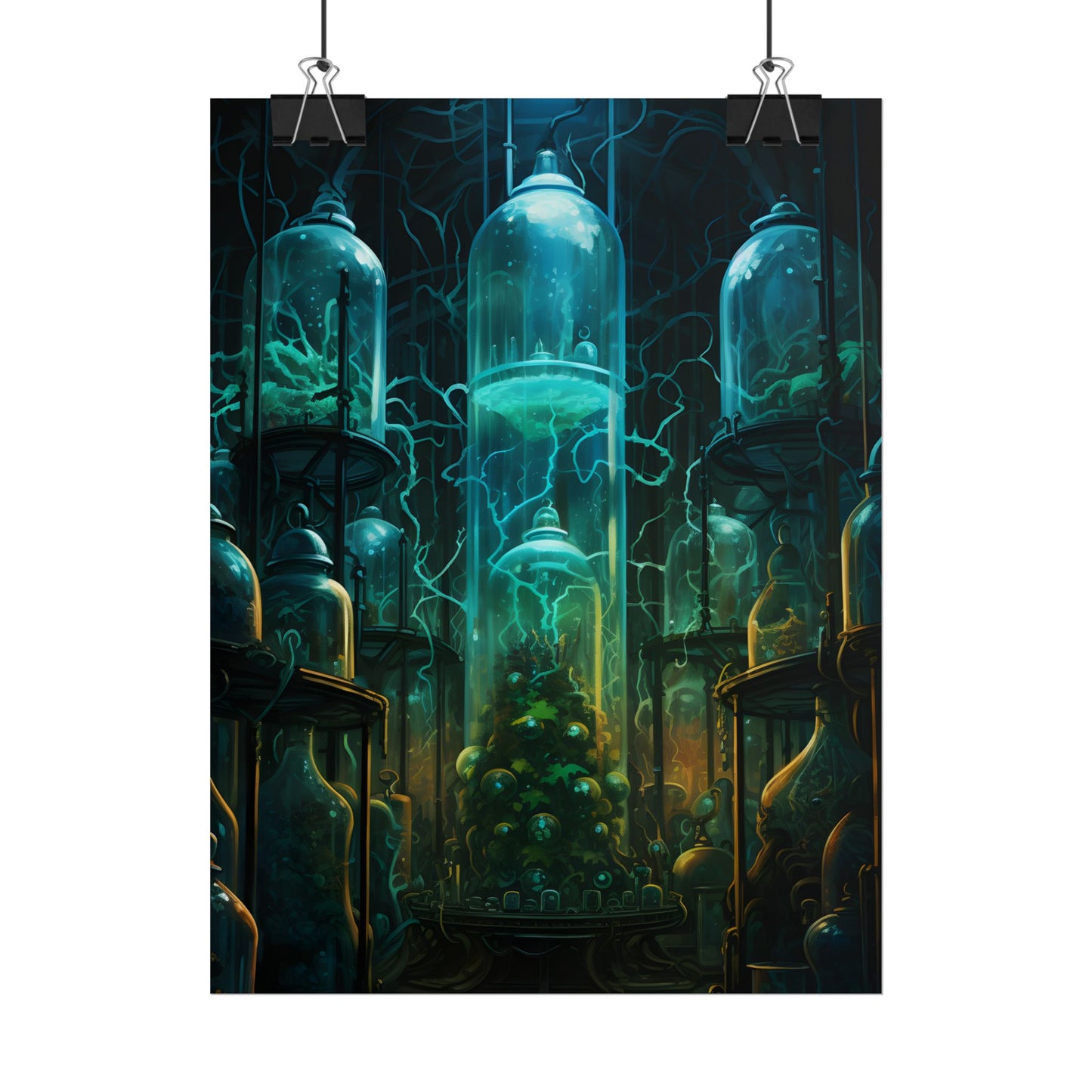 Molecular Secrets: Laboratory Artwork Showcase - Poster
