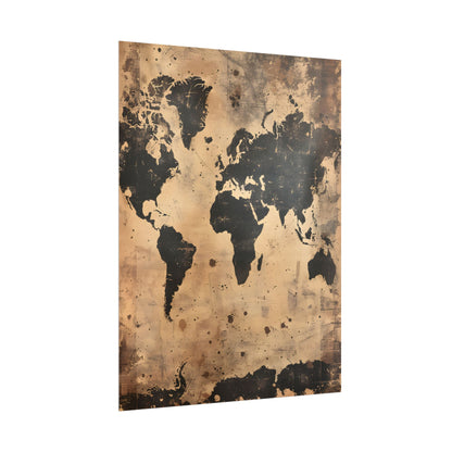 Timeless World Map: Elegant Artwork - Poster