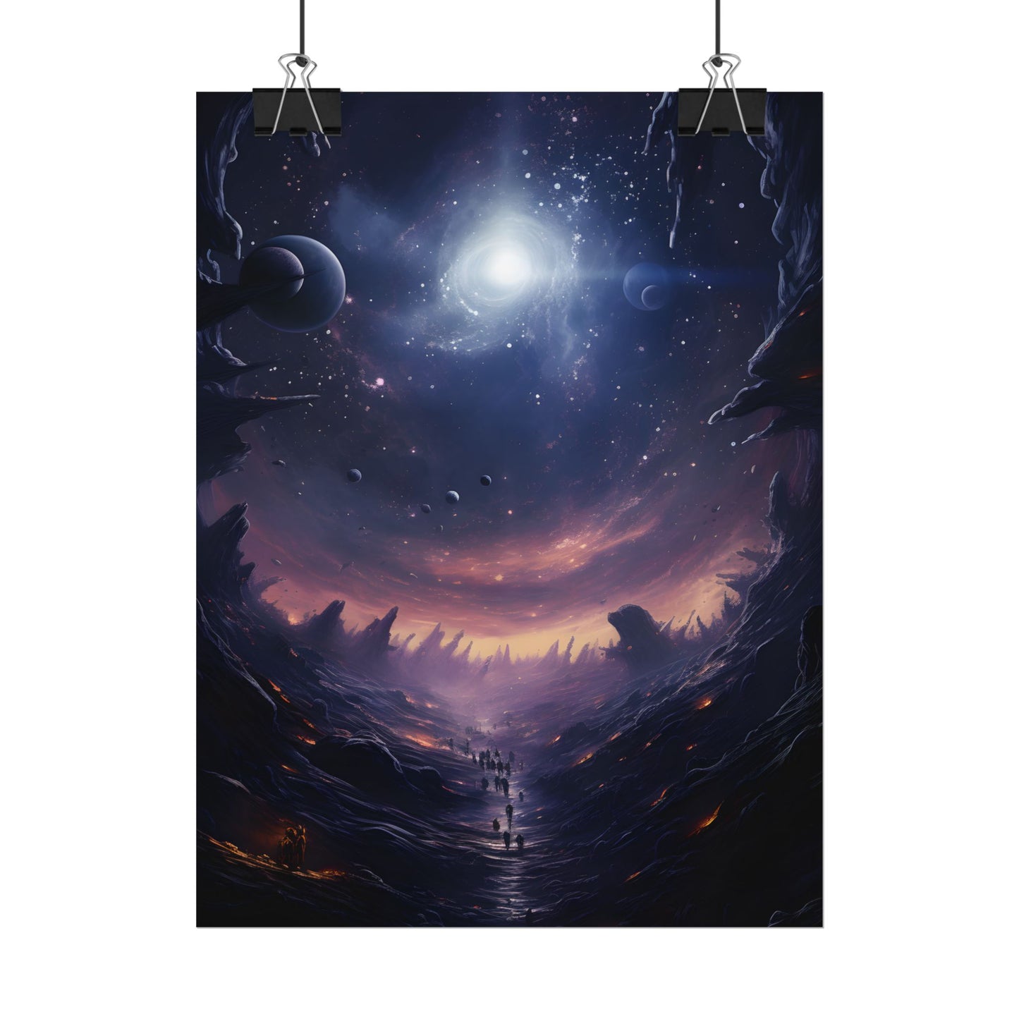 Black Hole Cosmic Art: A Planetary Masterpiece - Poster