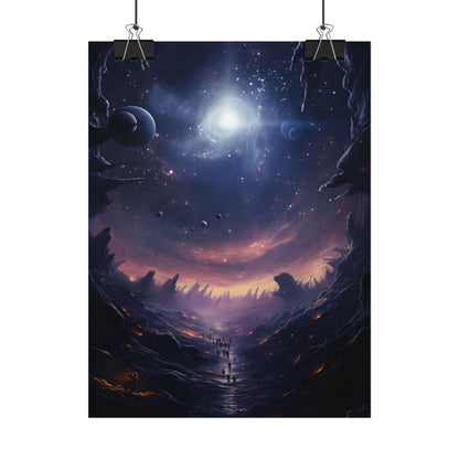 Black Hole Cosmic Art: A Planetary Masterpiece - Poster