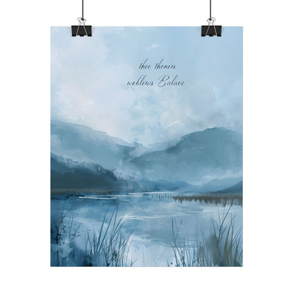 Peaceful Serenade: A Calming Landscape with Inspirational Quote - Poster