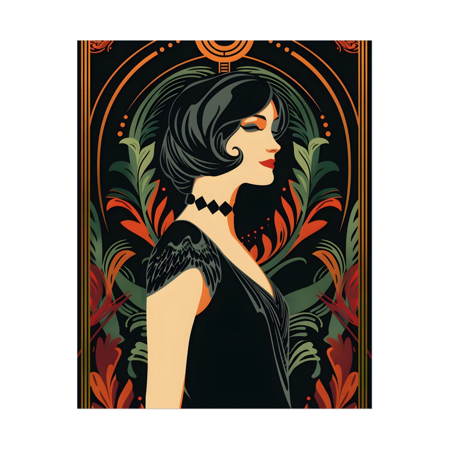 Elegant Vintage Poster: A Woman's Enchanting Presence - Poster