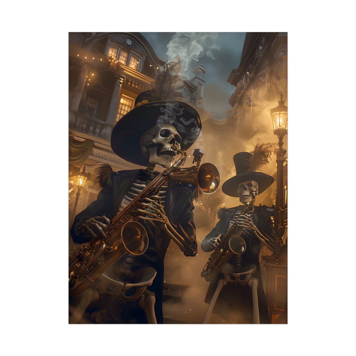 Victorian Skeleton Jazz Band: Lowbrow Artwork in Swing - Poster