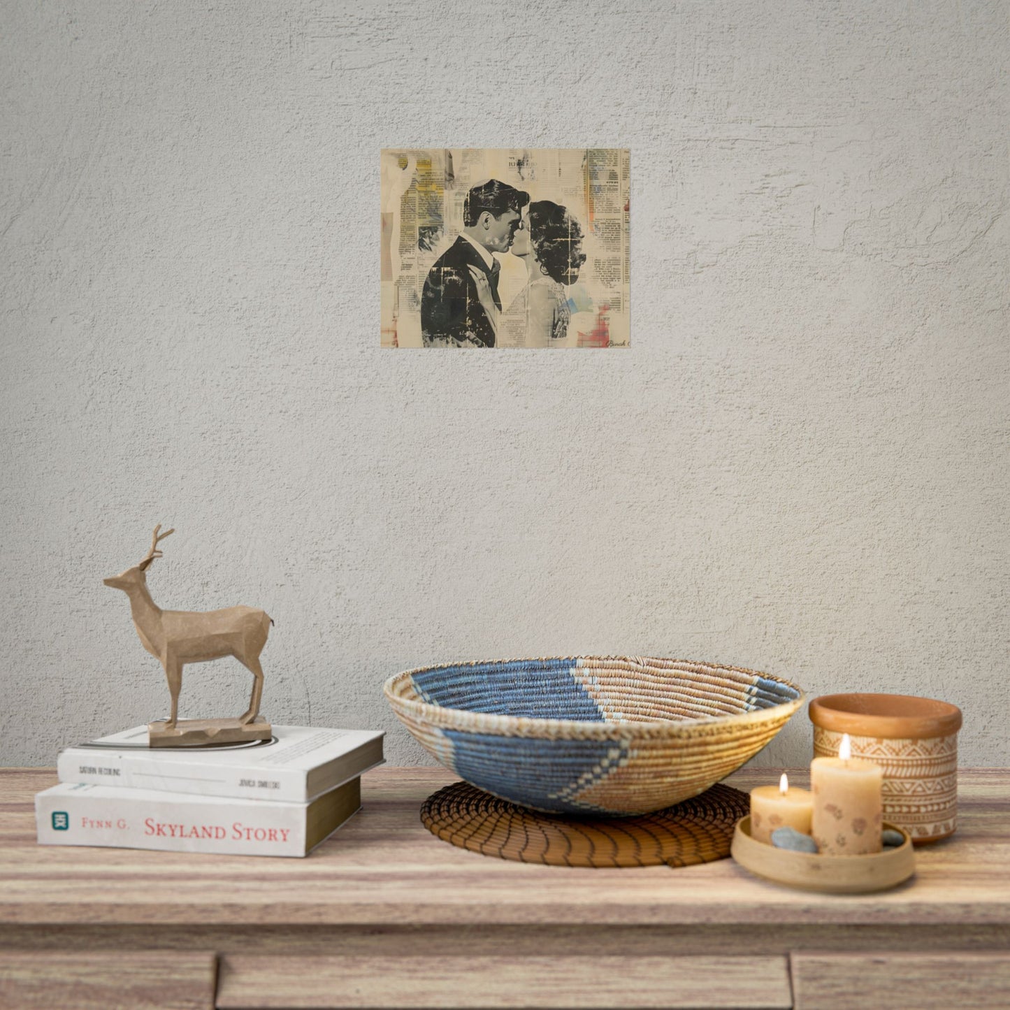 Vintage Romance: Celebratory Couple Art Poster - Poster