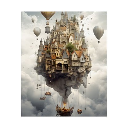 Casual Portrait: Soft Lighting and Light Blue Background - Poster