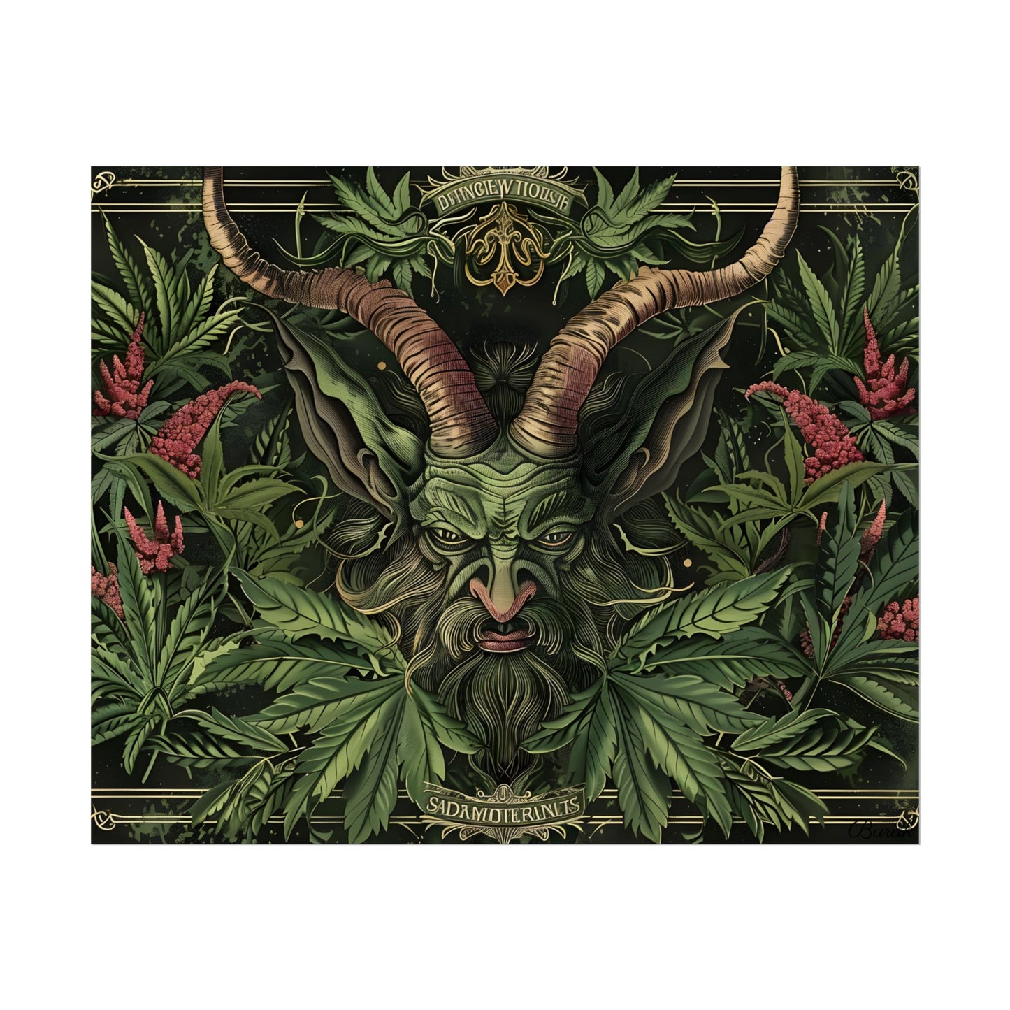 Victorian Devil: Dark Ominous Illustration - Poster
