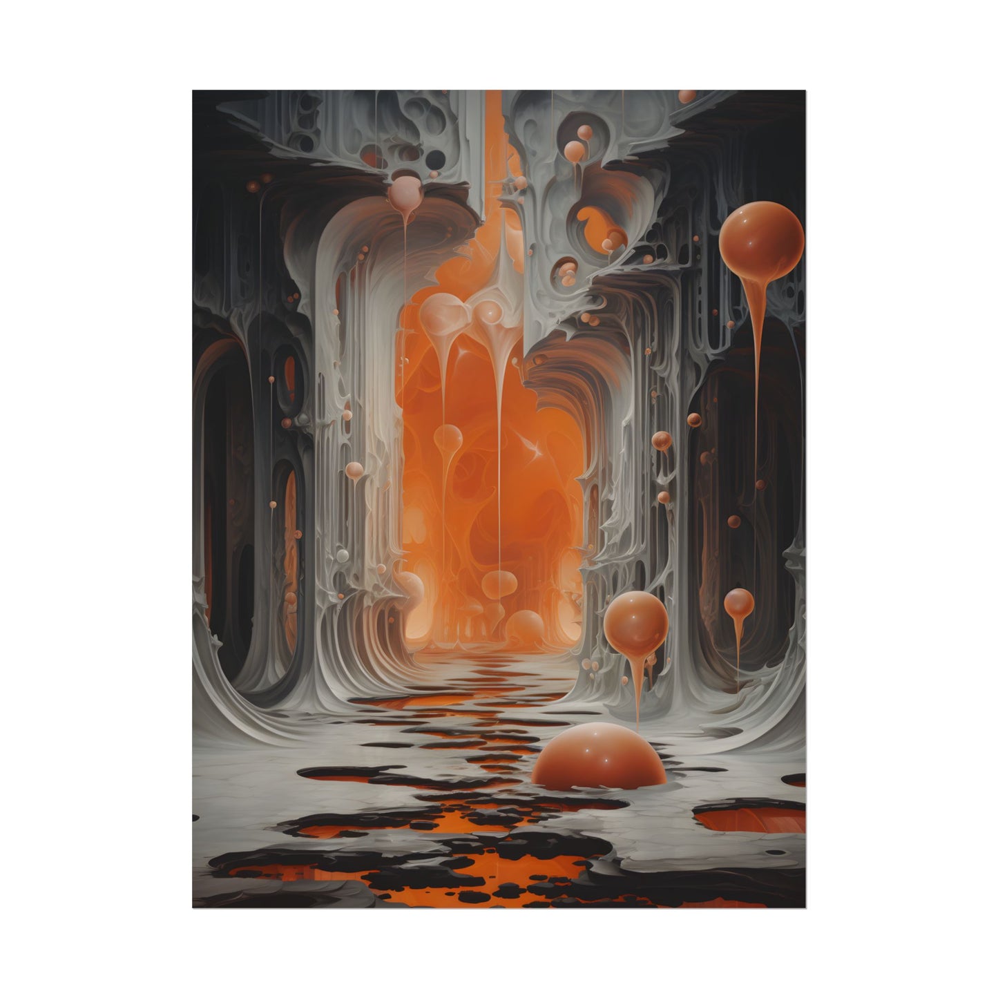 Surreal Fantasy: Tears in Reality with Portals Digital Art - Poster