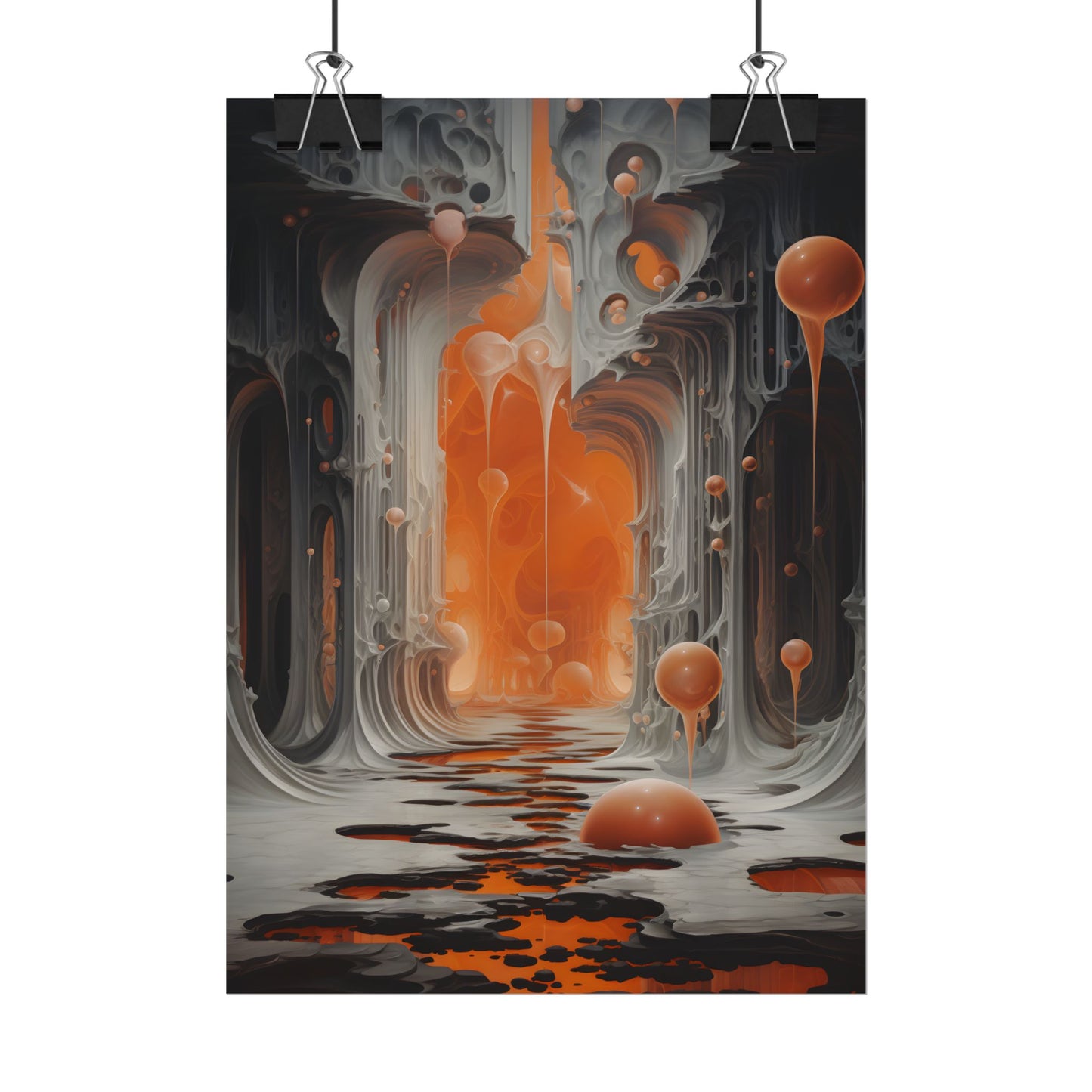 Surreal Fantasy: Tears in Reality with Portals Digital Art - Poster