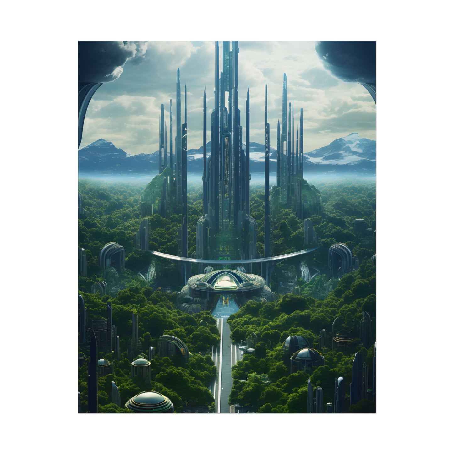 Dystopian Utopia: Perfect Yet Oppressive Society - Artwork - Poster