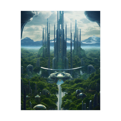 Dystopian Utopia: Perfect Yet Oppressive Society - Artwork - Poster