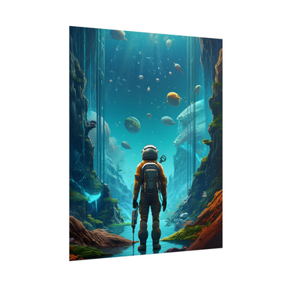 Futuristic Wilderness Explorer: Sci-fi Adventure Artwork - Poster