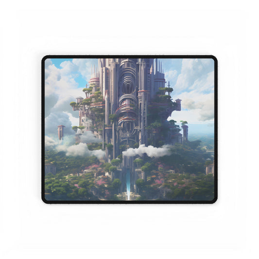 Floating City Dreamscape: Urban Harmony - Desk Mat