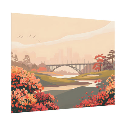 Retro Golf at Augusta: Vintage Illustration - Poster