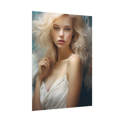 Modern Blonde Portrait: Unvarnished Natural Beauty - Poster