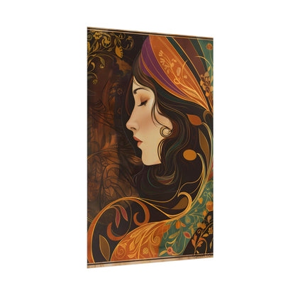 Vintage Art Nouveau Poster: Elegant Design - Poster