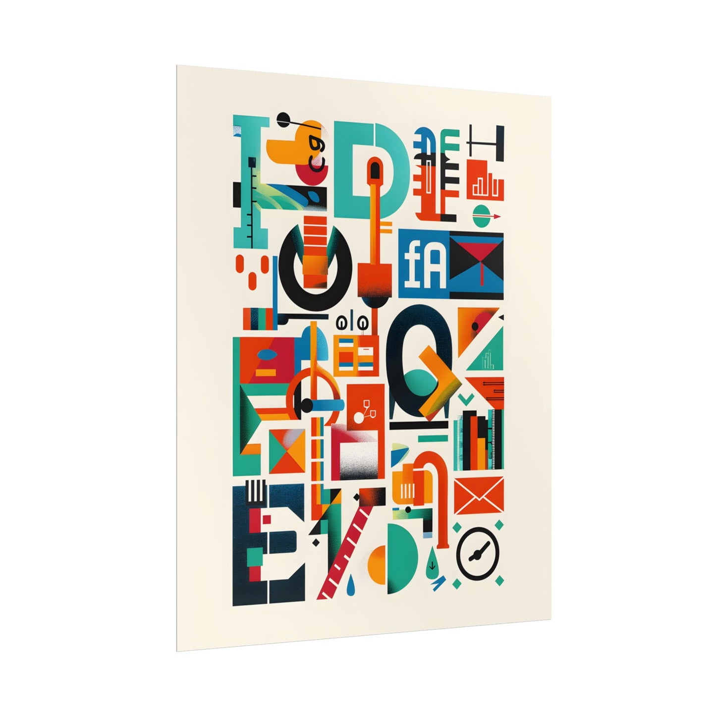 Colorful Infographic: Statistics Explained with Letter L - Poster