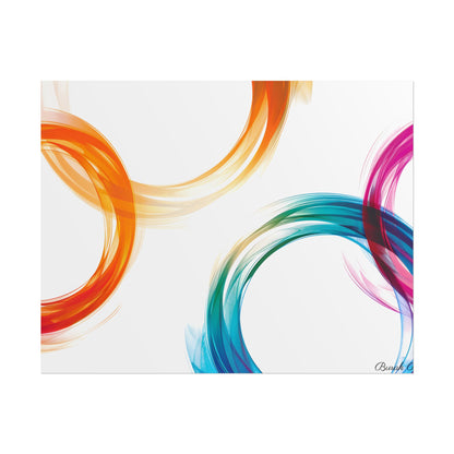 Swirling Abstract Colors: Vibrant Digital Artwork - Poster
