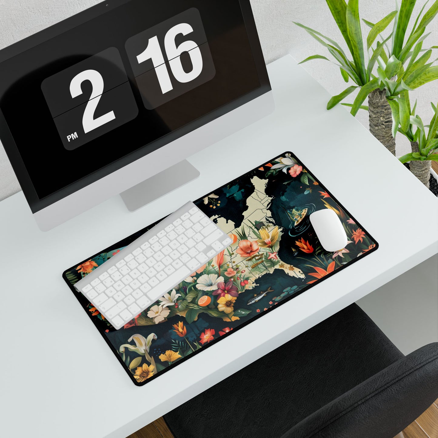 Beautiful Florida State Map: Vibrant Geographic Artwork - Desk Mat