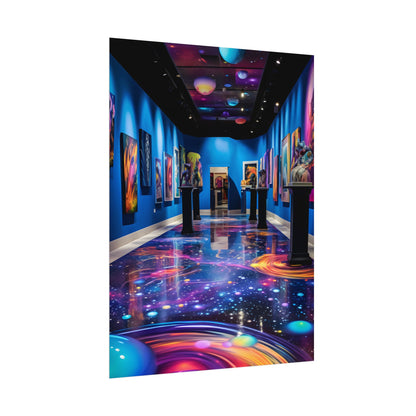Celestial Art Gallery: Wide-Angle View with Soft Lighting - Poster