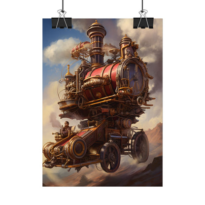 Steampunk Thrill: Airship Sky Race Adventure - Poster