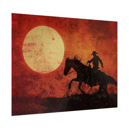 Rodeo Cowboy in Action: Vintage Bronco Ride - Poster